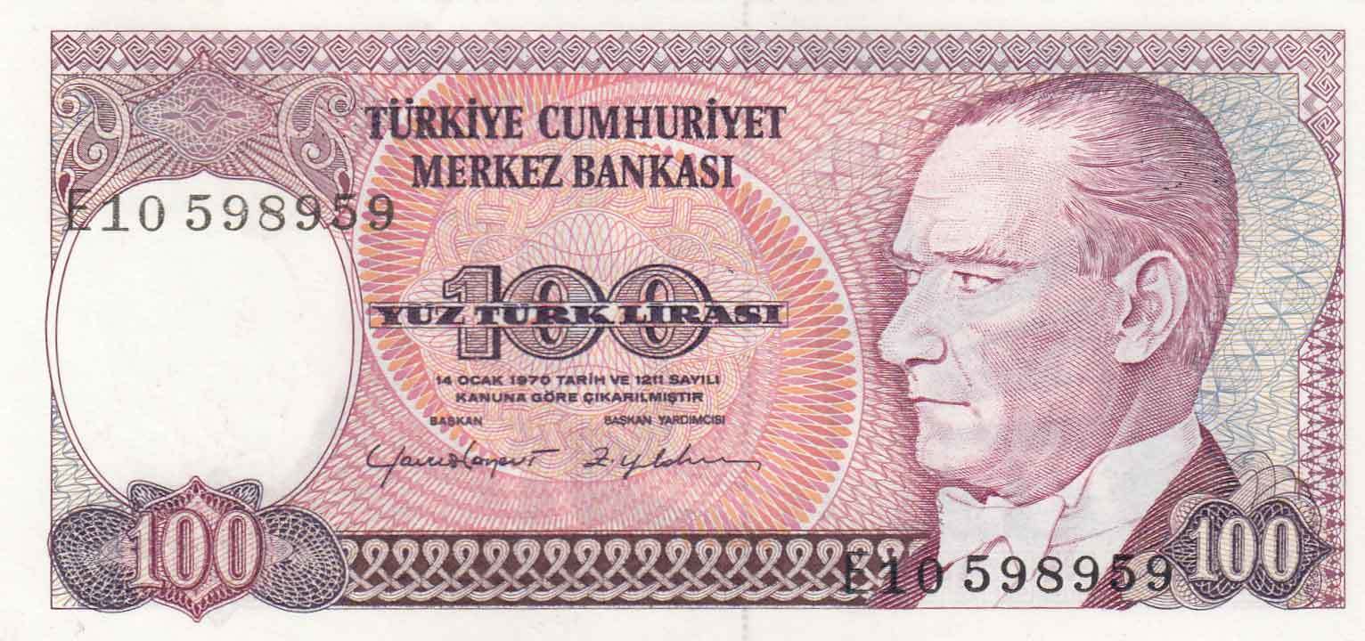 100 Lira 7.Emisyon / 2.Tertip E10598959