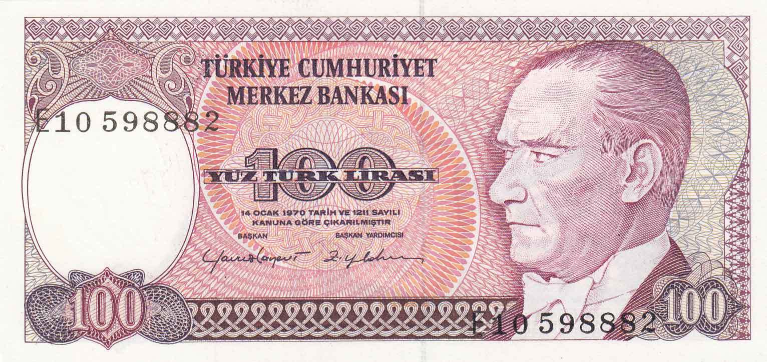 100 Lira 7.Emisyon / 2.Tertip E10598882