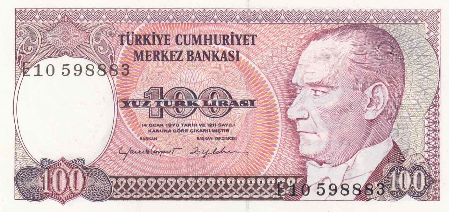 100 Lira 7.Emisyon / 2.Tertip E10598883