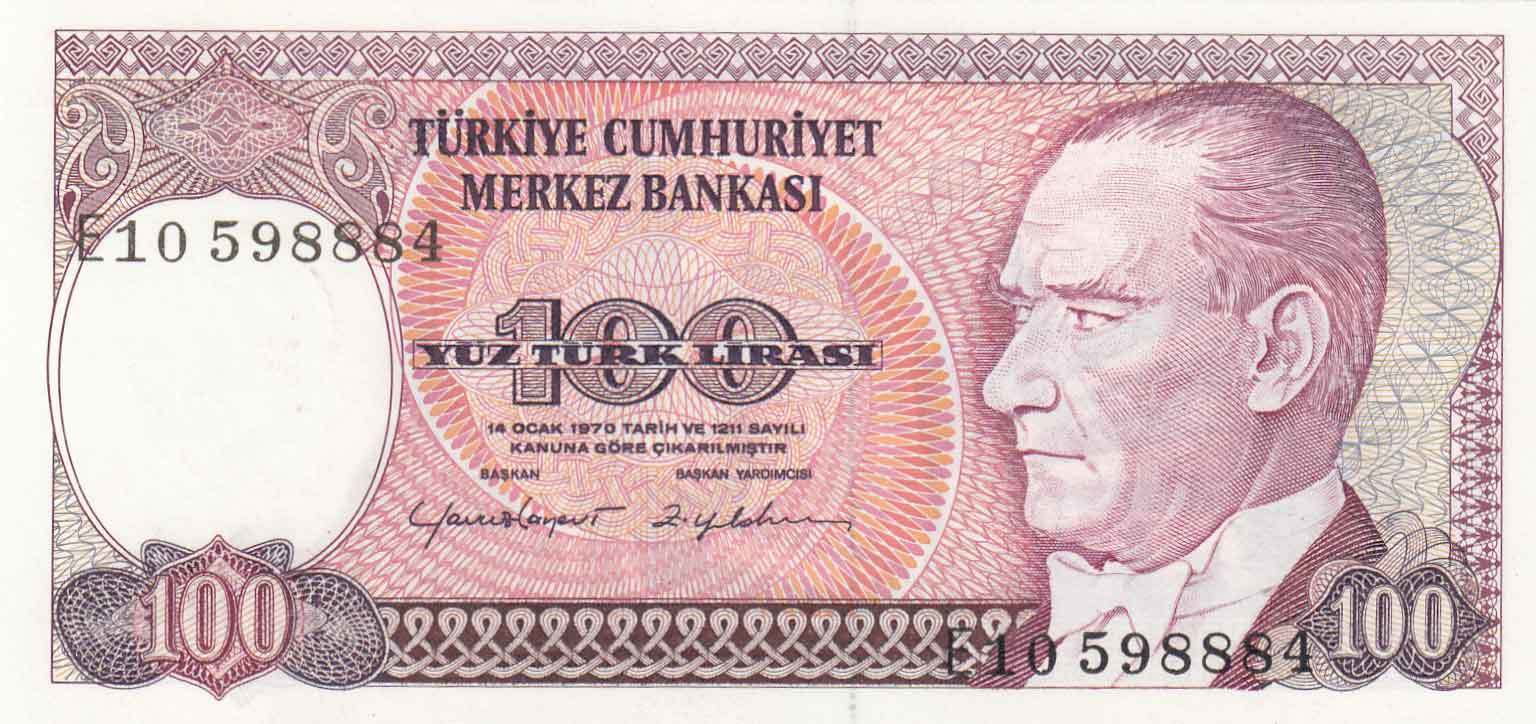 100 Lira 7.Emisyon / 2.Tertip E10598884