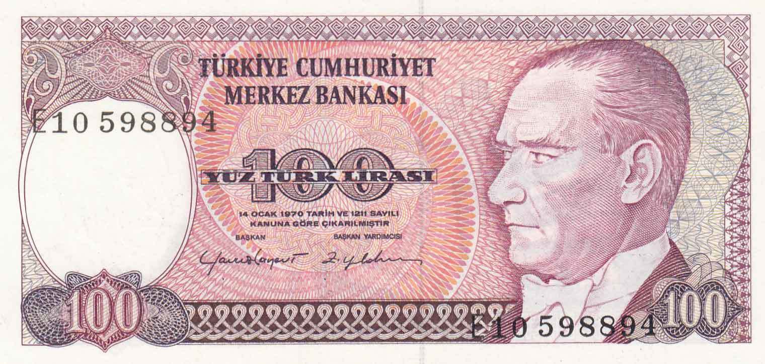 100 Lira 7.Emisyon / 2.Tertip E10598894