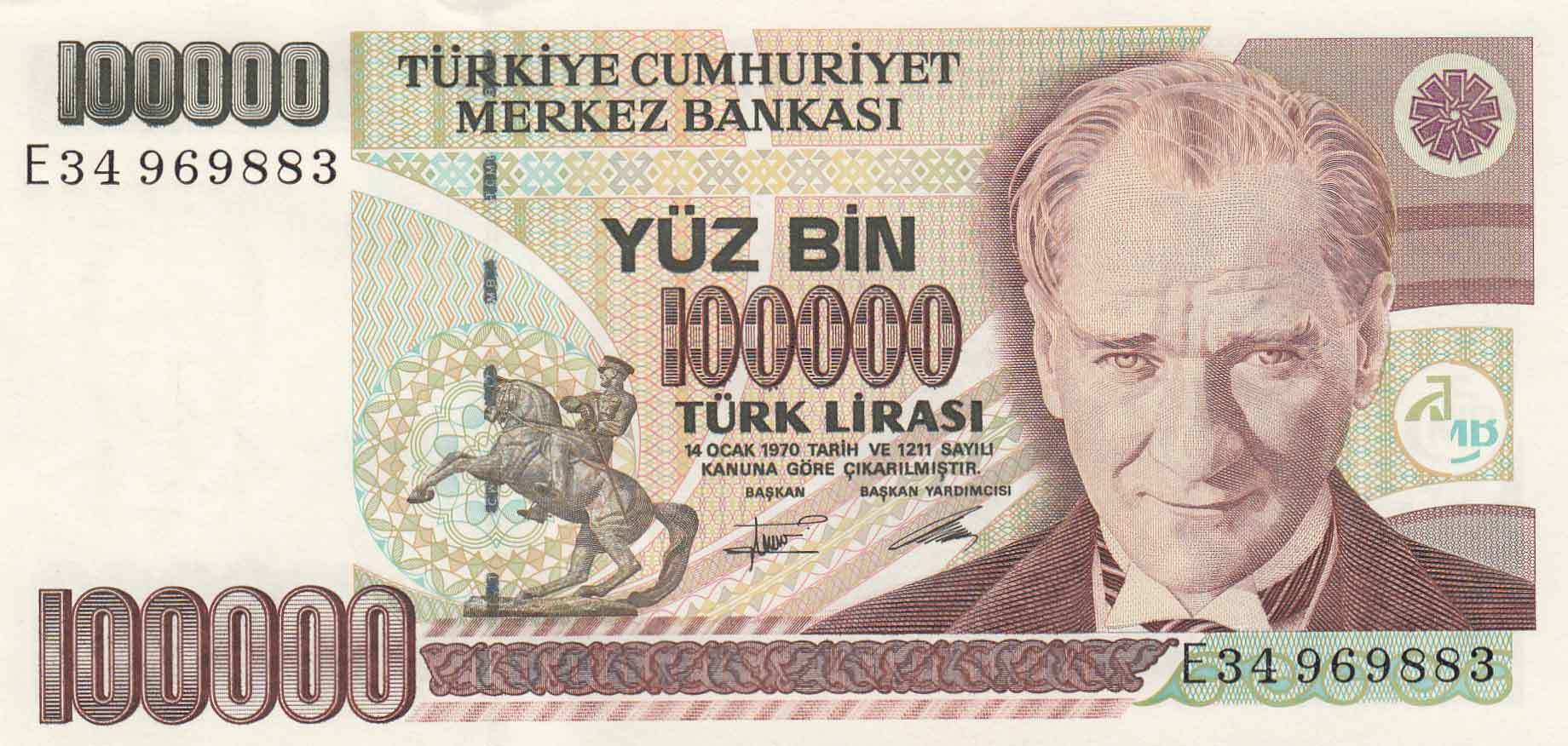 100.000 Lira 7.Emisyon / 2.Tertip E34969883