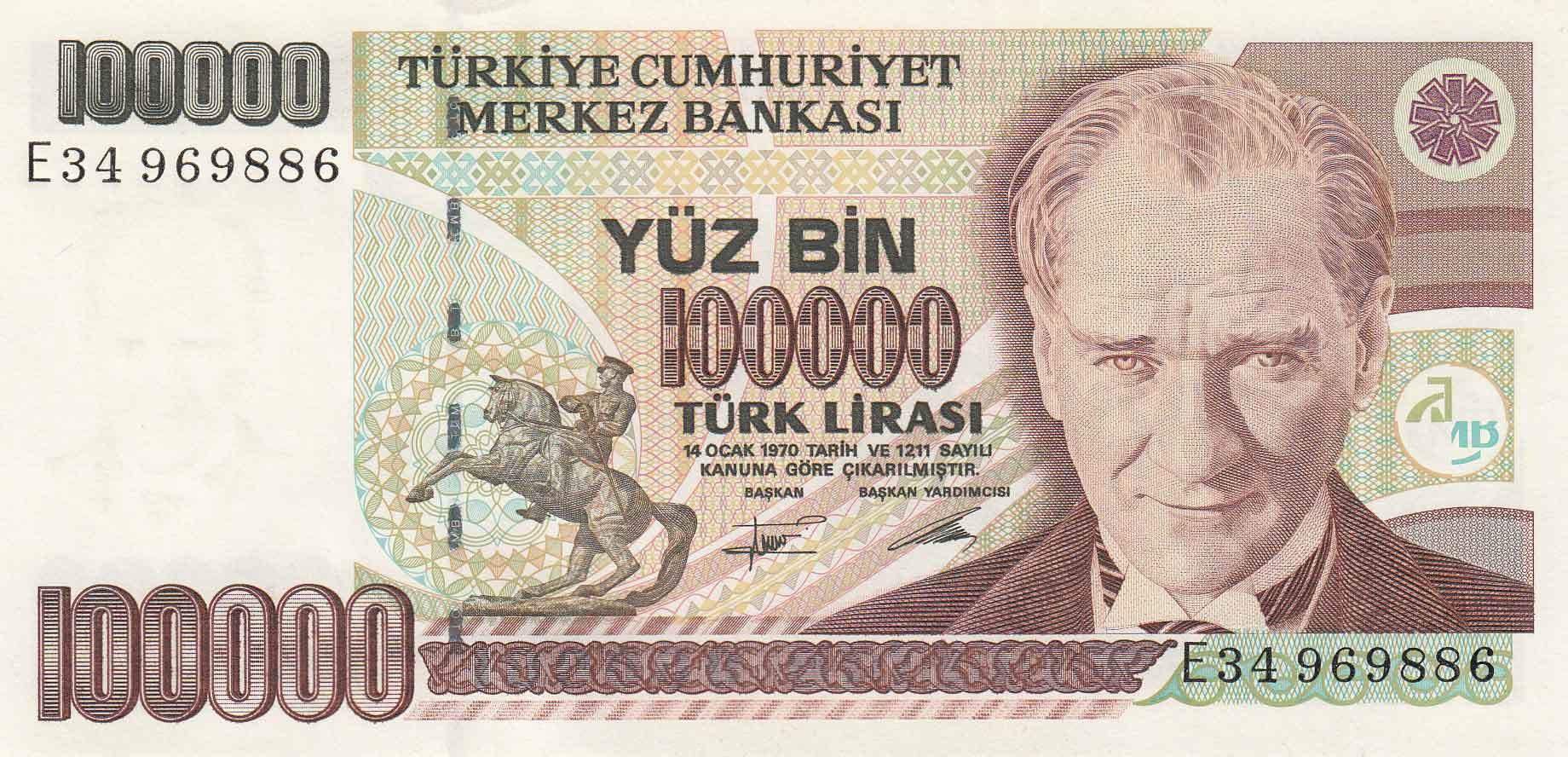 100.000 Lira 7.Emisyon / 2.Tertip E34969886