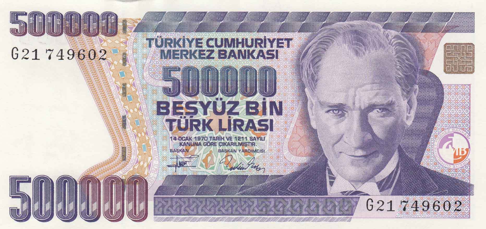 500.000 Lira 7.Emisyon / 3.Tertip G21749602