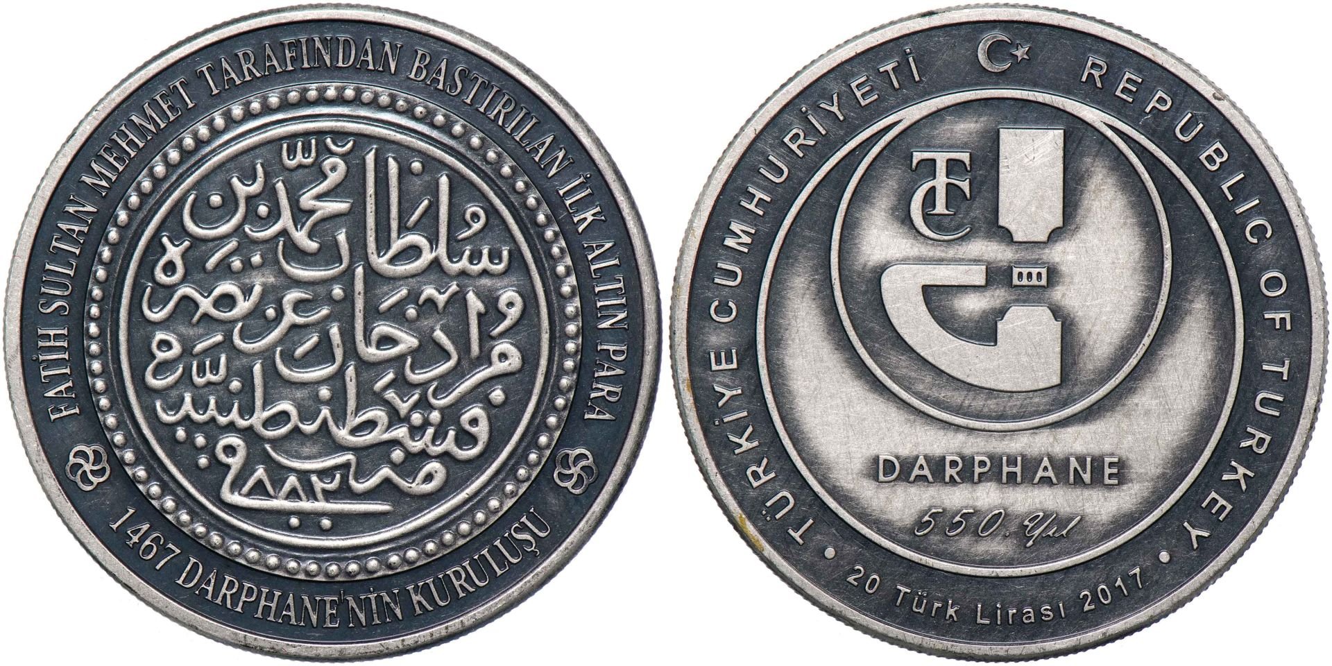 2017 DARPHANE'NİN 550. KURULUŞ YILDÖNÜMÜ  (OKSİDE GÜMÜŞ)