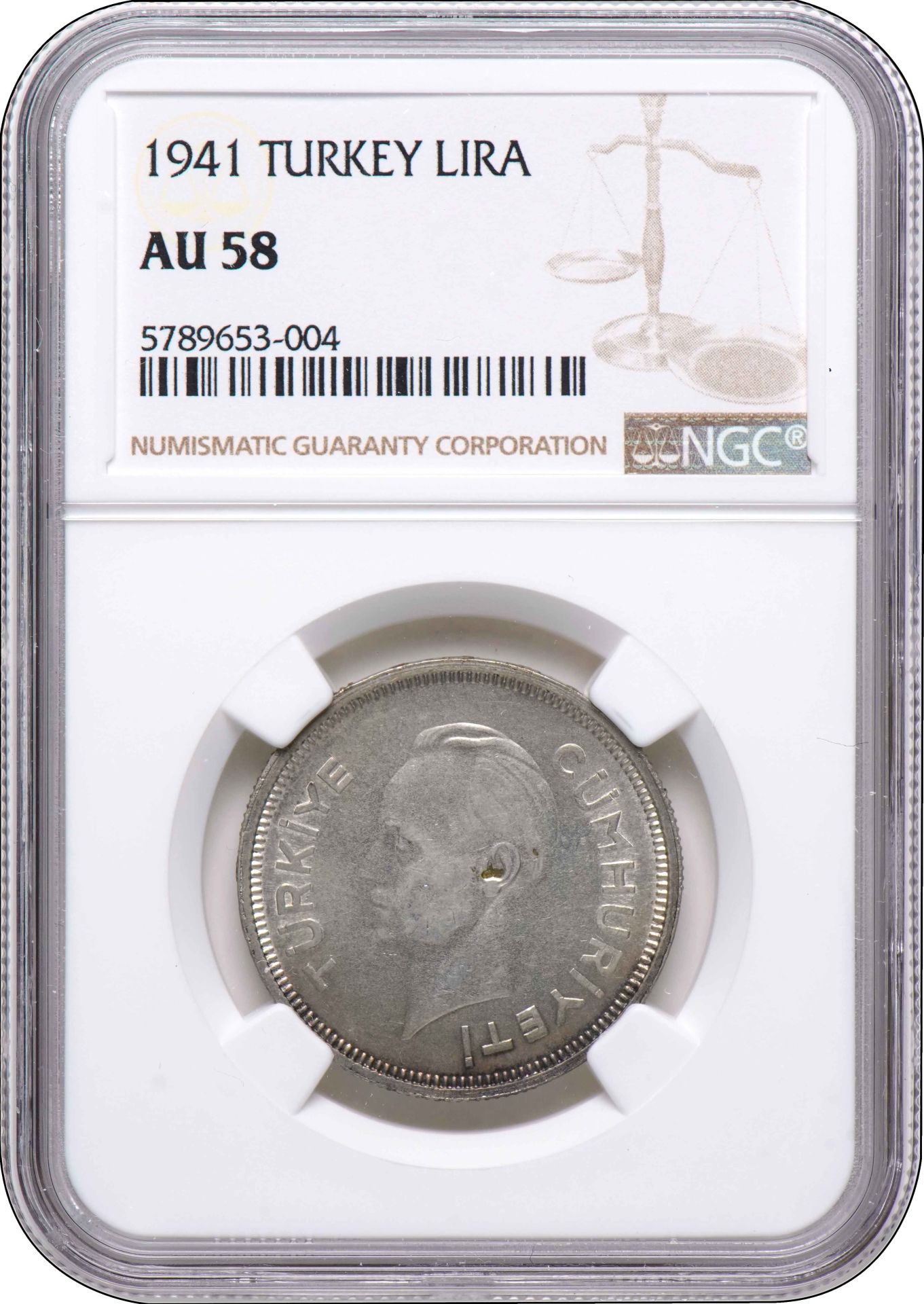 NGC SERTİFİKALI - 1 LİRA 1941