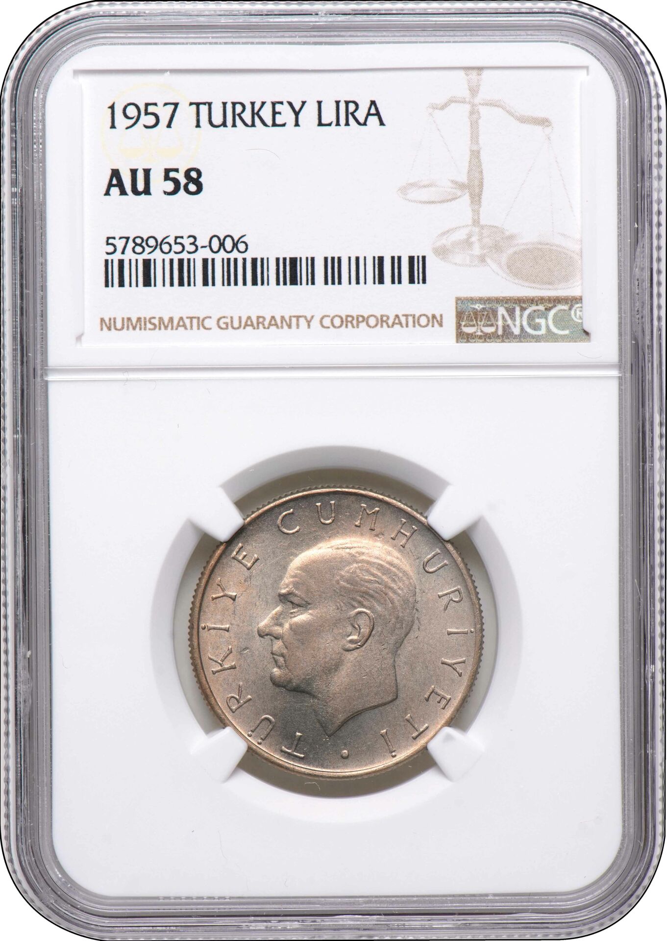 NGC SERTİFİKALI - 1 LİRA 1957