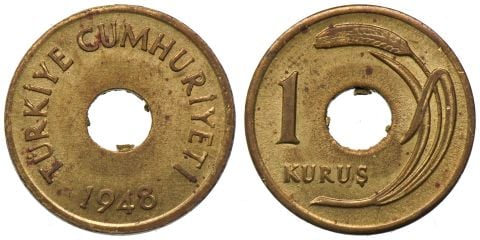 1 Kuruş 1948 ÇİL