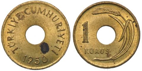 1 Kuruş 1950 ÇİL