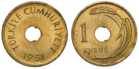 1 Kuruş 1951 ÇİL