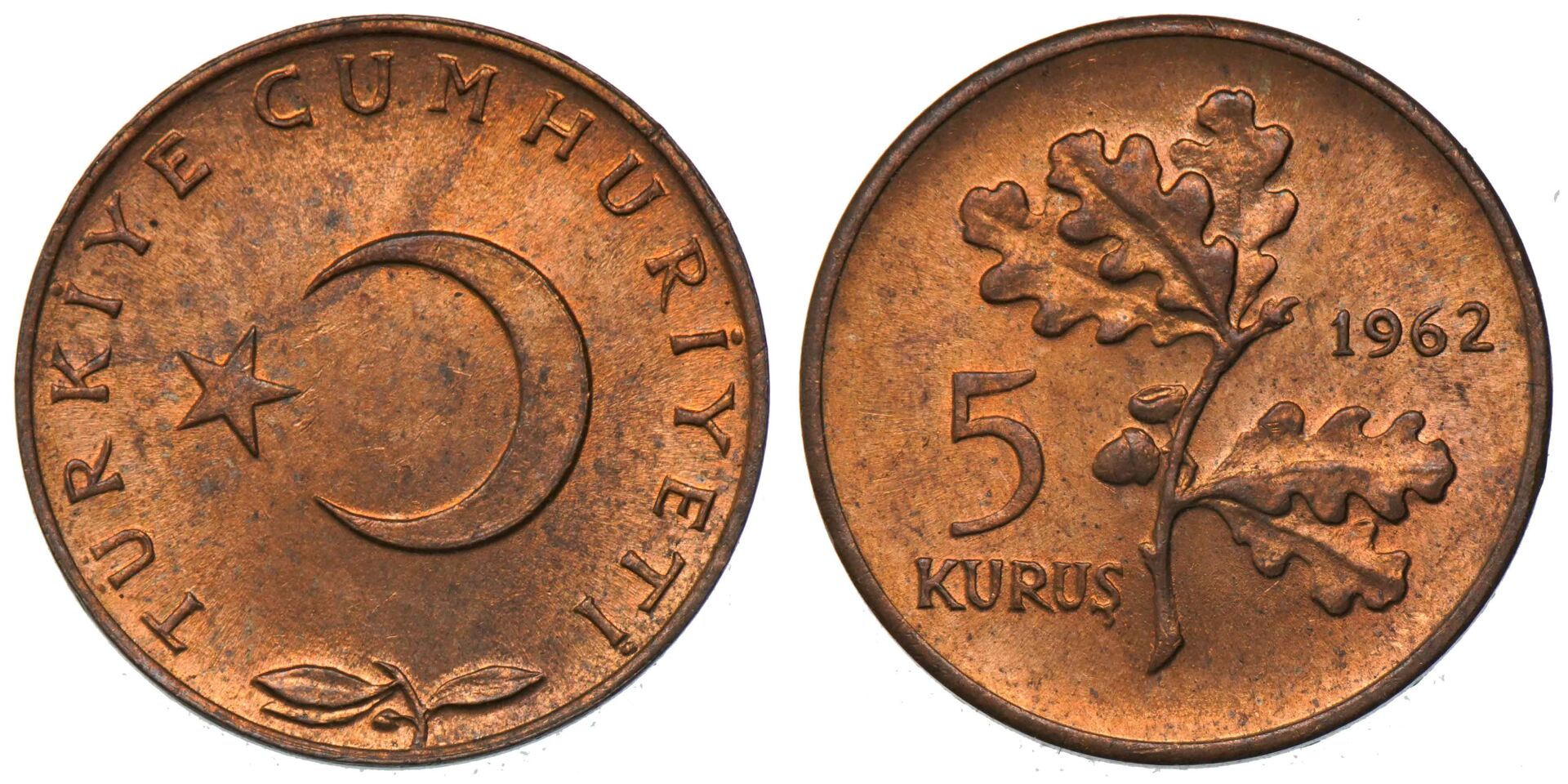 5 Kuruş 1962 ÇİL