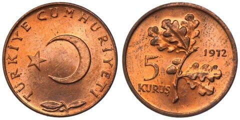 5 Kuruş 1972 ÇİL