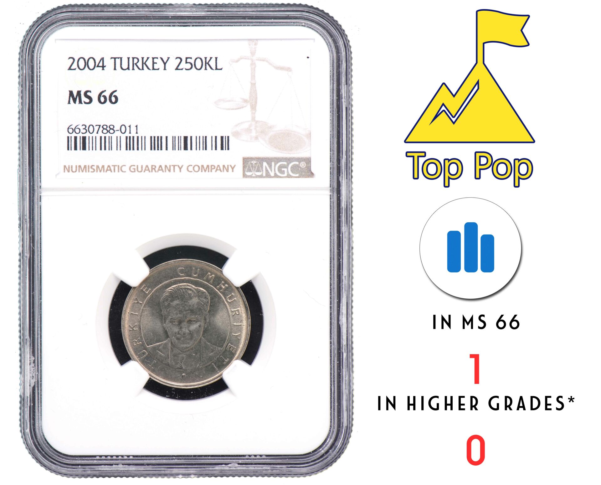 TOP POP / NGC SERTİFİKALI - 250.000 Lira 2004