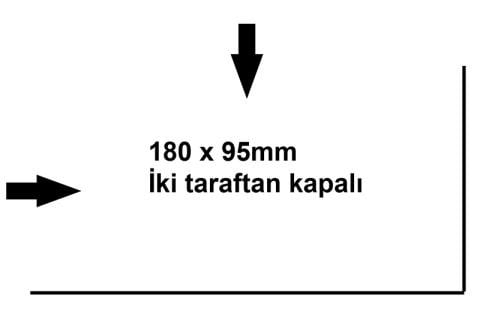 ARTE - Şeffaf Zarf 180x95mm (50'li Paket)
