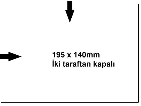 ARTE - Şeffaf Zarf 195x140mm (50'li Paket)