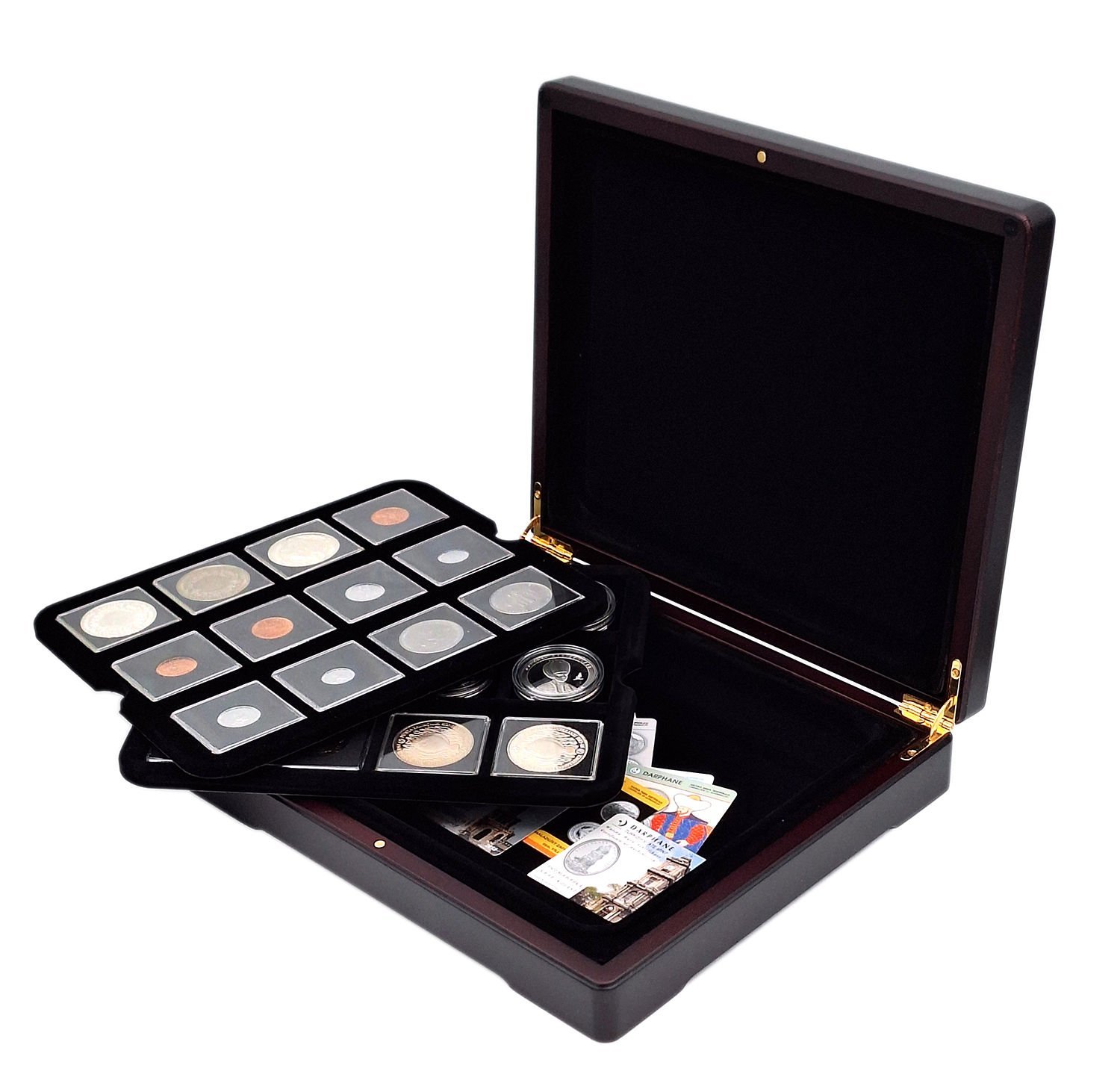 Mazzola QUADRUM Kapsüller İçin Ahşap Kutu (Siyah)