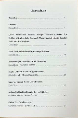 İZMİR NÜMİSMATİK DERNEĞİ BÜLTEN NO: 1