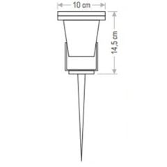 CATA CT 7304 12W Led Kazıklı Çimen Armatürü IP65 CT-7304