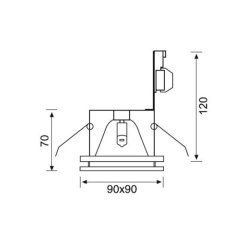 Jupiter Sıva Altı Camlı Spot  ( 90x90 mm ) - JH527