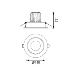 Jupiter 11W Sıva Altı Yuvarlak Hareketli Led Spot - Beyaz  Kasa - LS440 S Alım Yapmadan Önce Stok Bilgisi Alınız