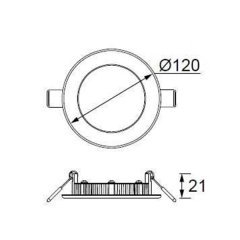 6W Sıva Altı Yuvarlak Led Panel ( 6500K - 3000 K ) LD471