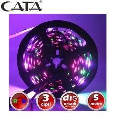 Cata Ct 4534 3 Çip Şerit Led  RGB  DIŞ MEKAN CT-4534 5 METRE FİYATIDIR