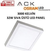 32W Sıva Üstü KARE Led Panel Metal Beyaz Kasa 40X40 cm Günışığı 3000K - AP04-03300