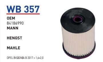 OPEL İNSİGNİA B B16DTE / D20DTR / B20DTH MOTORLAR İÇİN BENZİN FİLTRESİ