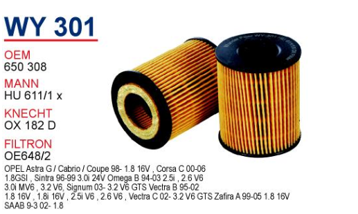 Opel Vectra B Yağ Filtresi X25XE Motor 99-01(Kopya)