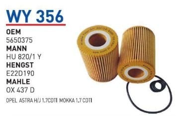 OPEL ASTRA H (07->014) / ASTRA J (09->012) / CORSA D (06-012) / ZAFİRA B / MOKKA 1.7 CDTI MOTORLAR İÇİN