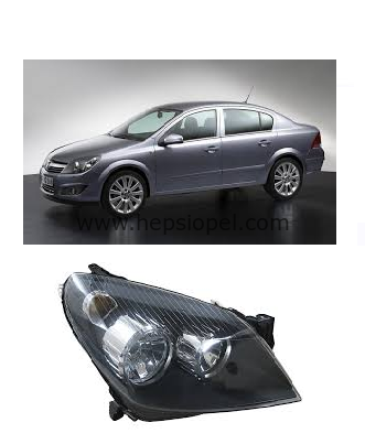 Opel Astra H Sağ Far Siyah 2004-2006 Modeller
