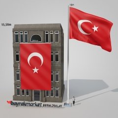 Raşel Türk Bayrakları 600x900 cm