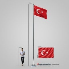 Orta Boy Türk Bayrakları