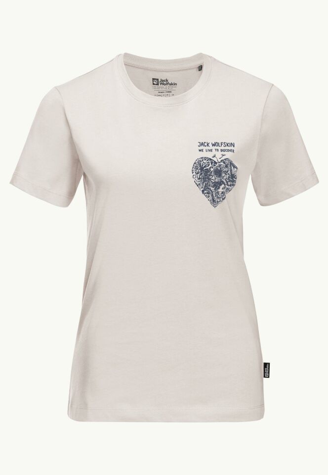 Jack Wolfskin Discover Heart Kadın T-Shirt-1809701