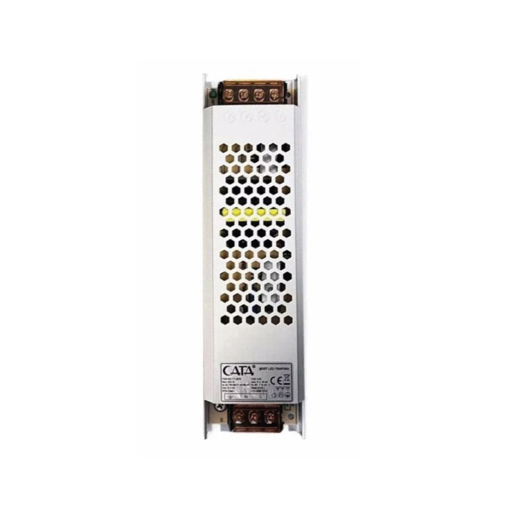Cata 200W Şerit Led Trafosu Super Slım Fansız 17 Amper IP20 3Çip 15 Metre CT-2676