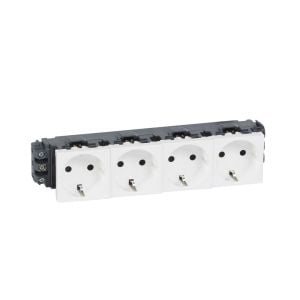 Legrand Sistem Armada Alman Std.Vida Bağlantılı 4 X Dlp Topraklı Priz Beyaz 077604