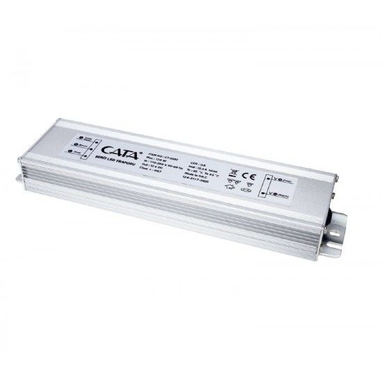 Cata 250W Dış Mekan Şerit Led Trafosu 21 Amper IP20 3Çip 20 Metre CT-2594