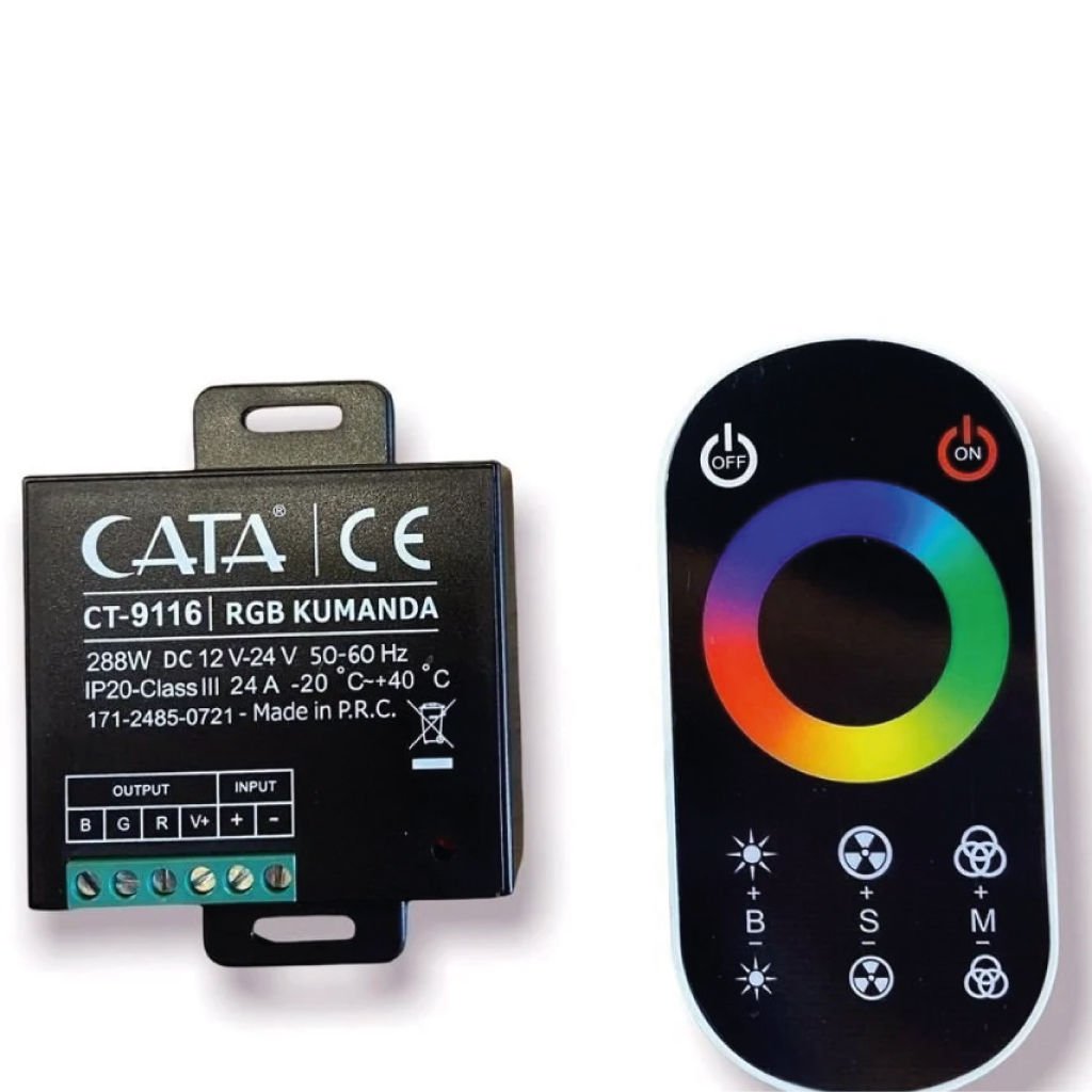 Cata 288W Ultra Slım Rgb Led Aydınlatma Kumandası 24 Amper CT-9116