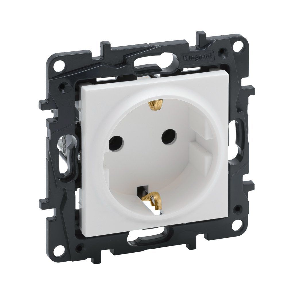 Legrand Raventi Beyaz Çocuk Korumalı Topraklı Priz 768115