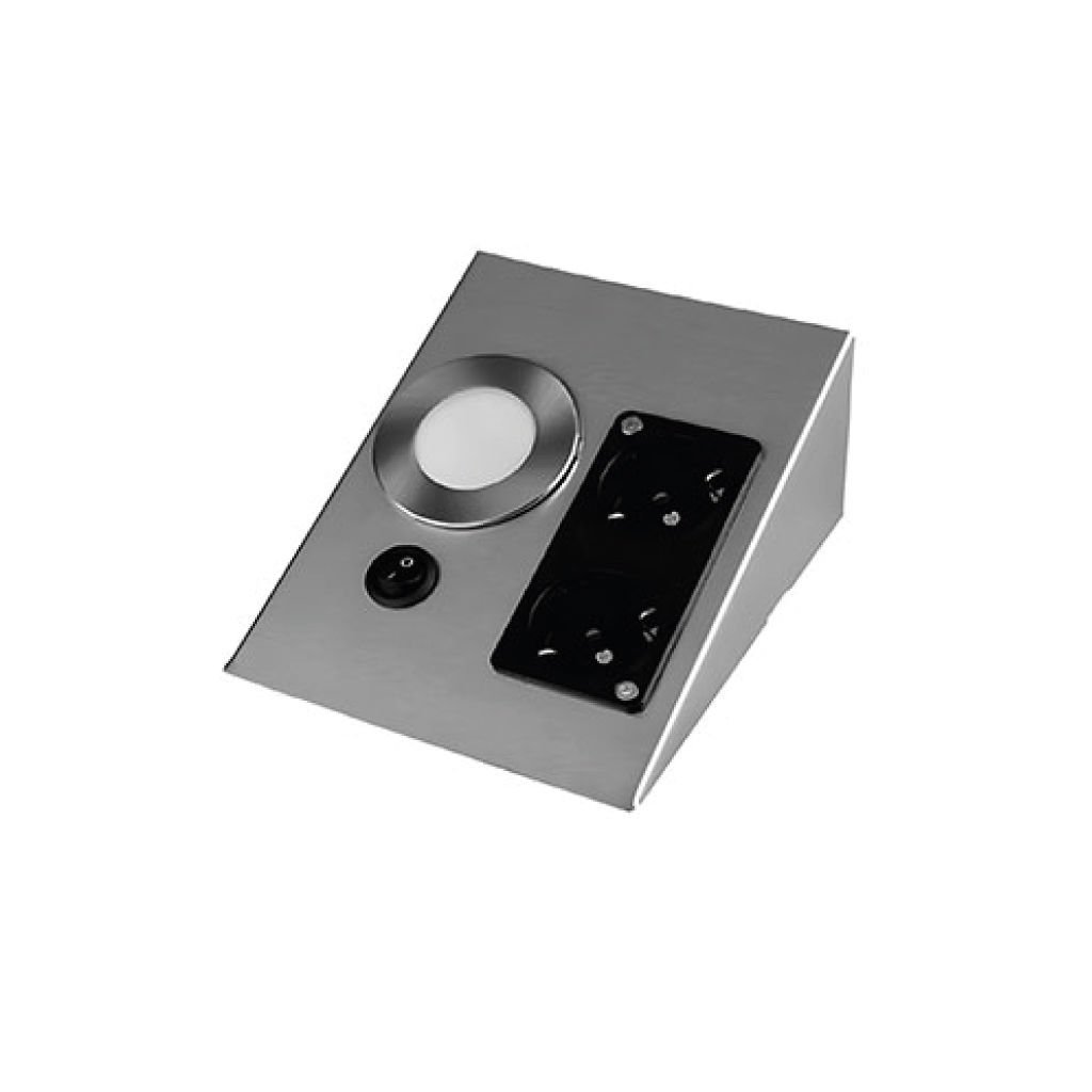 Cata 2W Çift Prizli Tezgah Altı Üçgen Spot Aydınlatma Günışığı 3200K CT-5109B