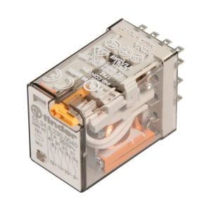 Finder 4Co 7A 230Vac Minyatür Genel Amaçlı Röle Soket Montaj Agni Kilitlenebilir Test Buton + Hata Göstergesi