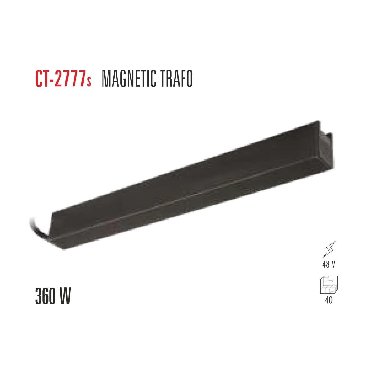 Cata 360W Magnetıc Siyah Trafo 48V CT-2777S