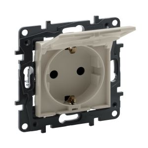 Legrand Raventi Krem Kapaklı Topraklı Priz 768418