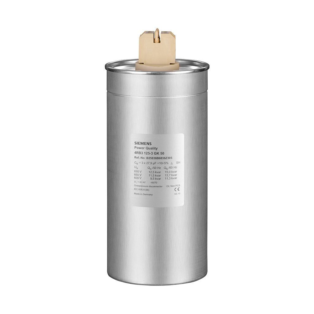 Siemens 4RB2025-3EA50 Kondansatör 400V 2.5 Kvar Trifaze Bağlantılı 50 Hz Mkp Tip-Phicap