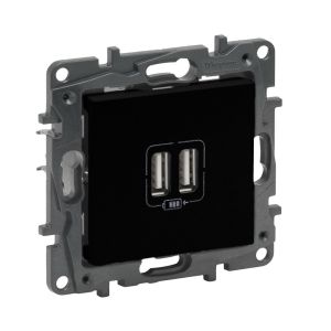 Legrand Raventi Selectıon Siyah İkili Usb Şarj Prizi 2400Ma 768694