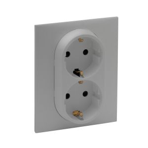 Legrand Raventi Selectıon Alüminyum İkili Topraklı Priz 768216