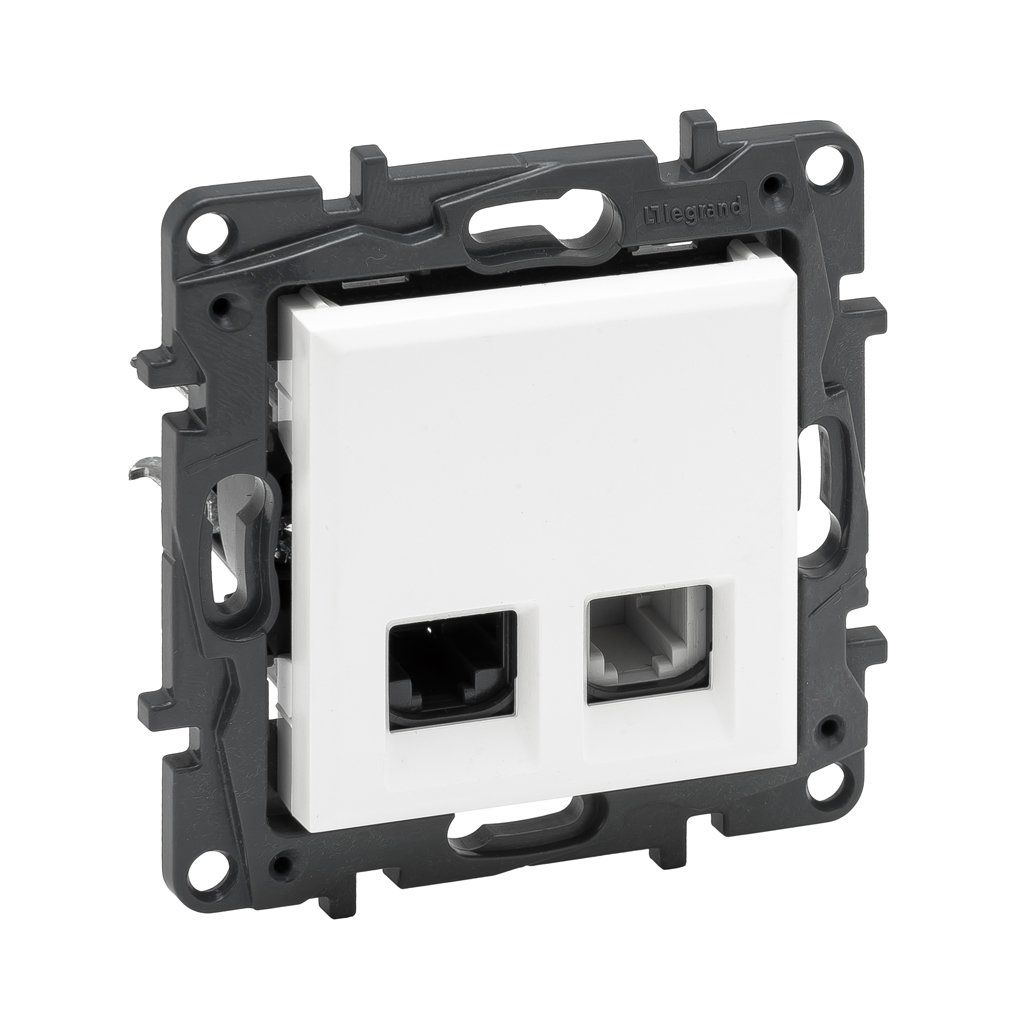 Legrand Raventi Beyaz Telefon Ve Data Prizi Rj11 + Rj45 Cat 5E Utp 768137