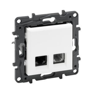 Legrand Raventi Beyaz Telefon Ve Data Prizi Rj11 + Rj45 Cat 5E Utp 768137