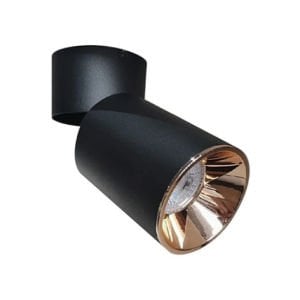 Cata Datça Sıva Üstü 90 Derece Led Armatür Siyah+Bakır Gu10 Duy Boş Kasa CT-5335SB