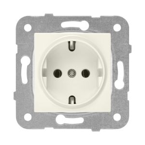 Viko Meridian/ Karre Krem Topraklı Priz (Mek+Düğ/Kap.) Çerçeve Hariç 90967208